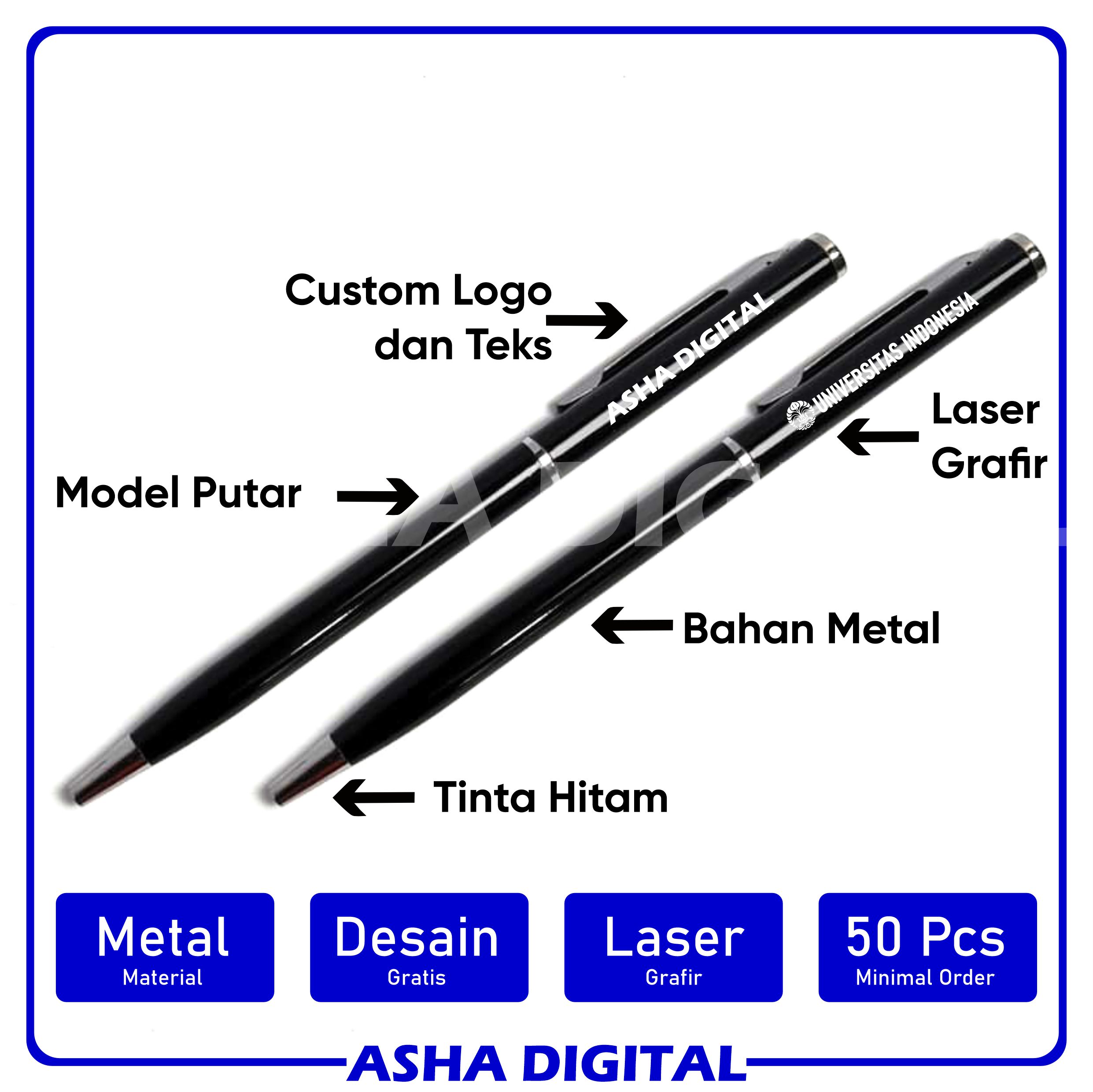 Pulpen Custom Grafir Metal 01