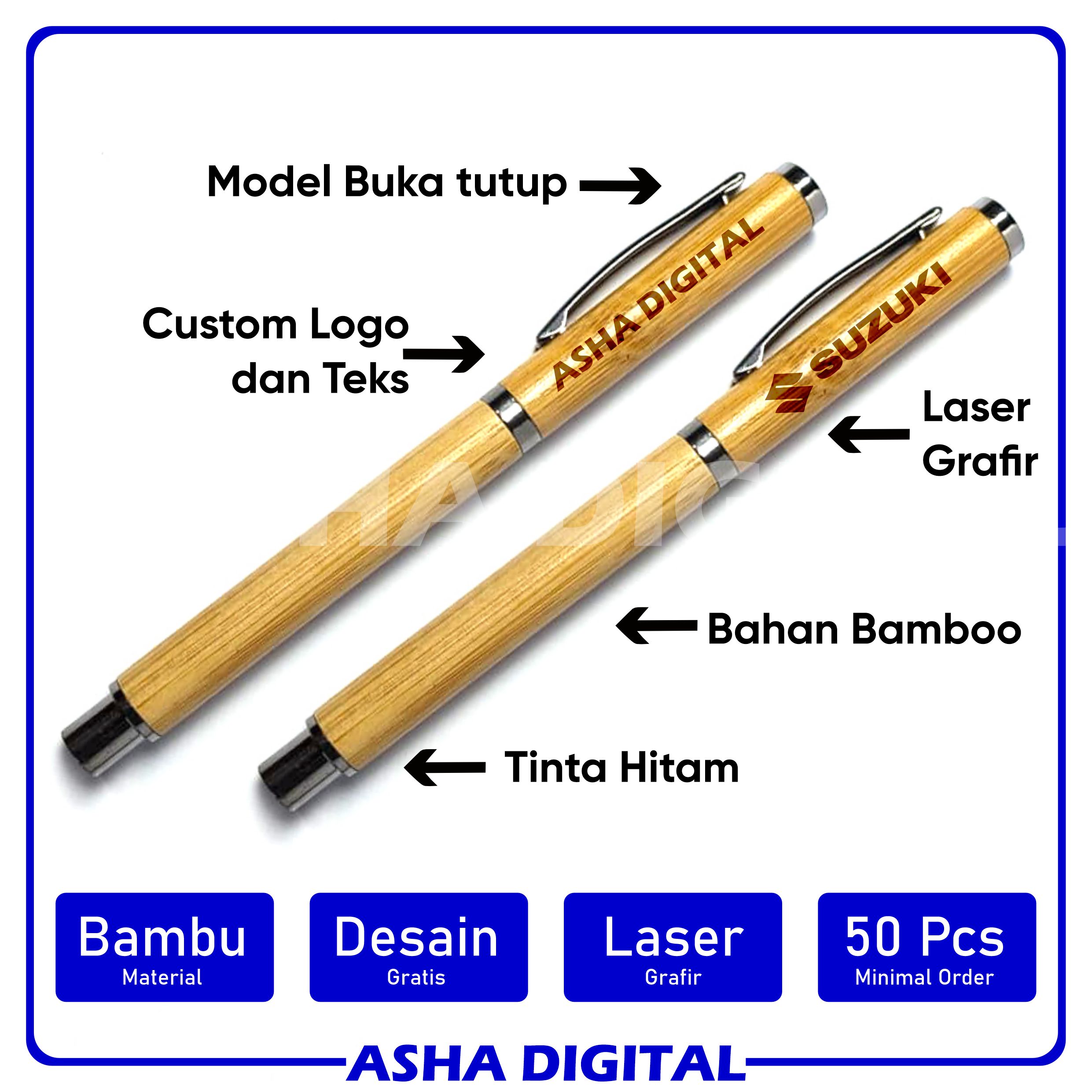 Pulpen Custom Grafir Bambu 06