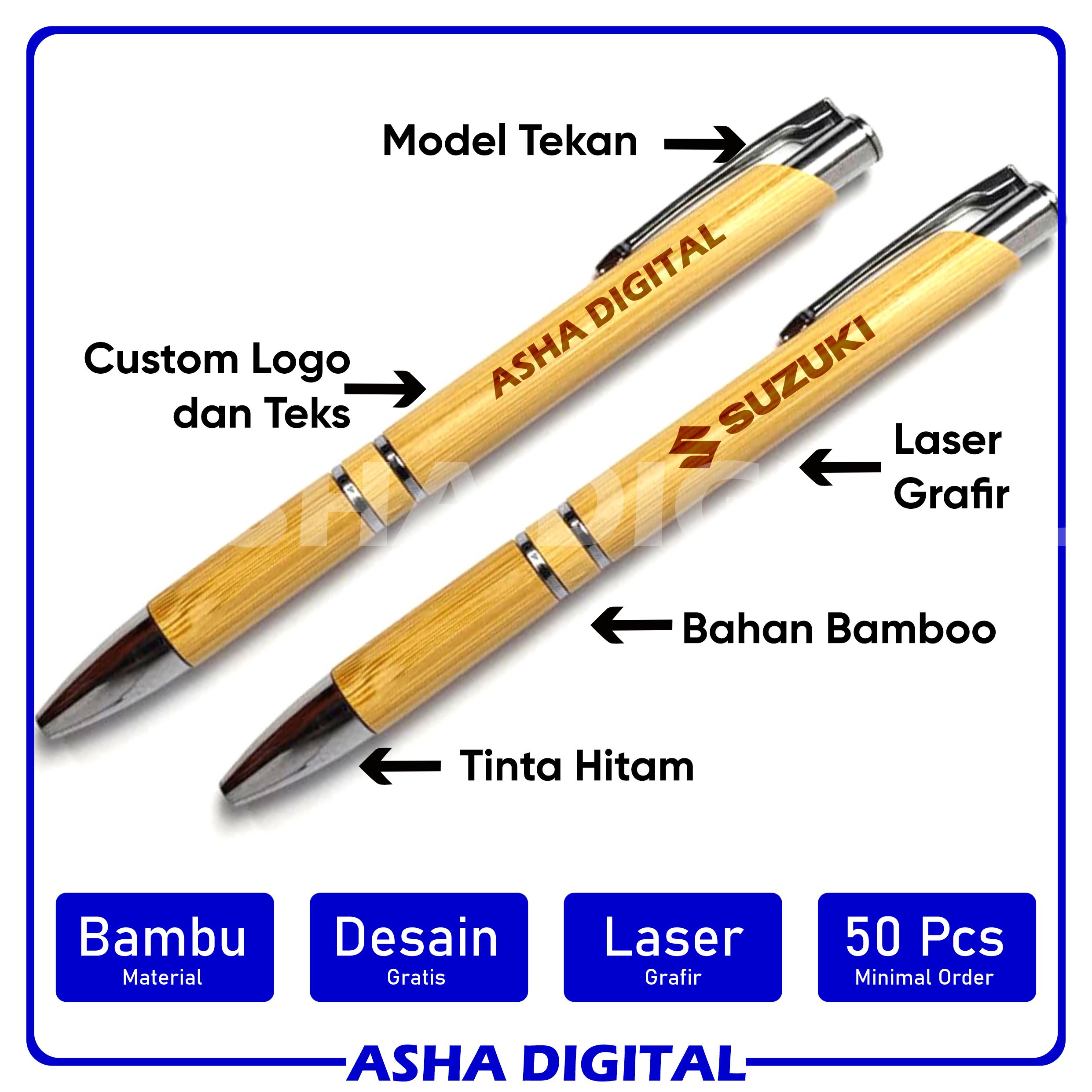 Pulpen Custom Grafir Bambu 01