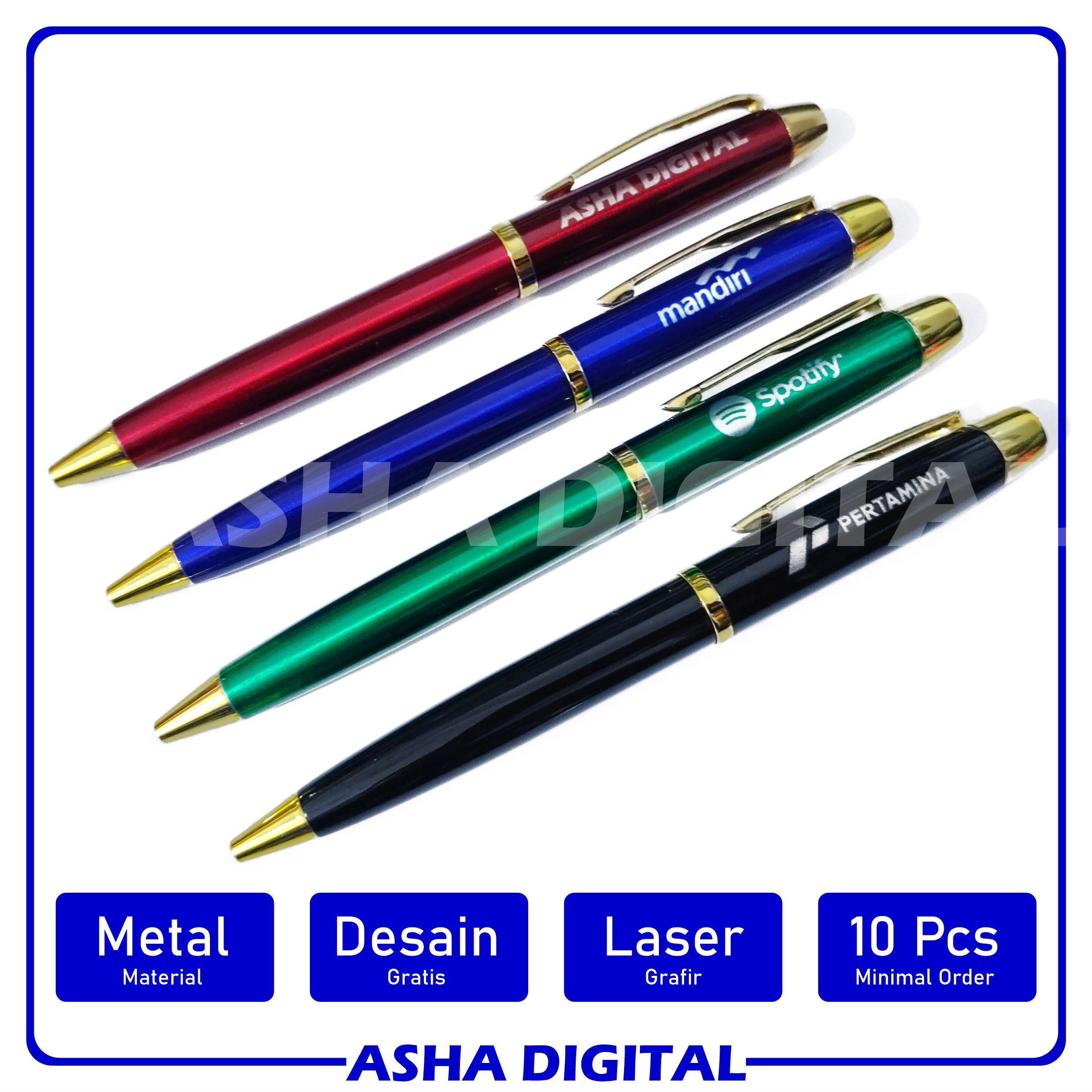 Pulpen Custom Grafir Metal 05 Gold Clip