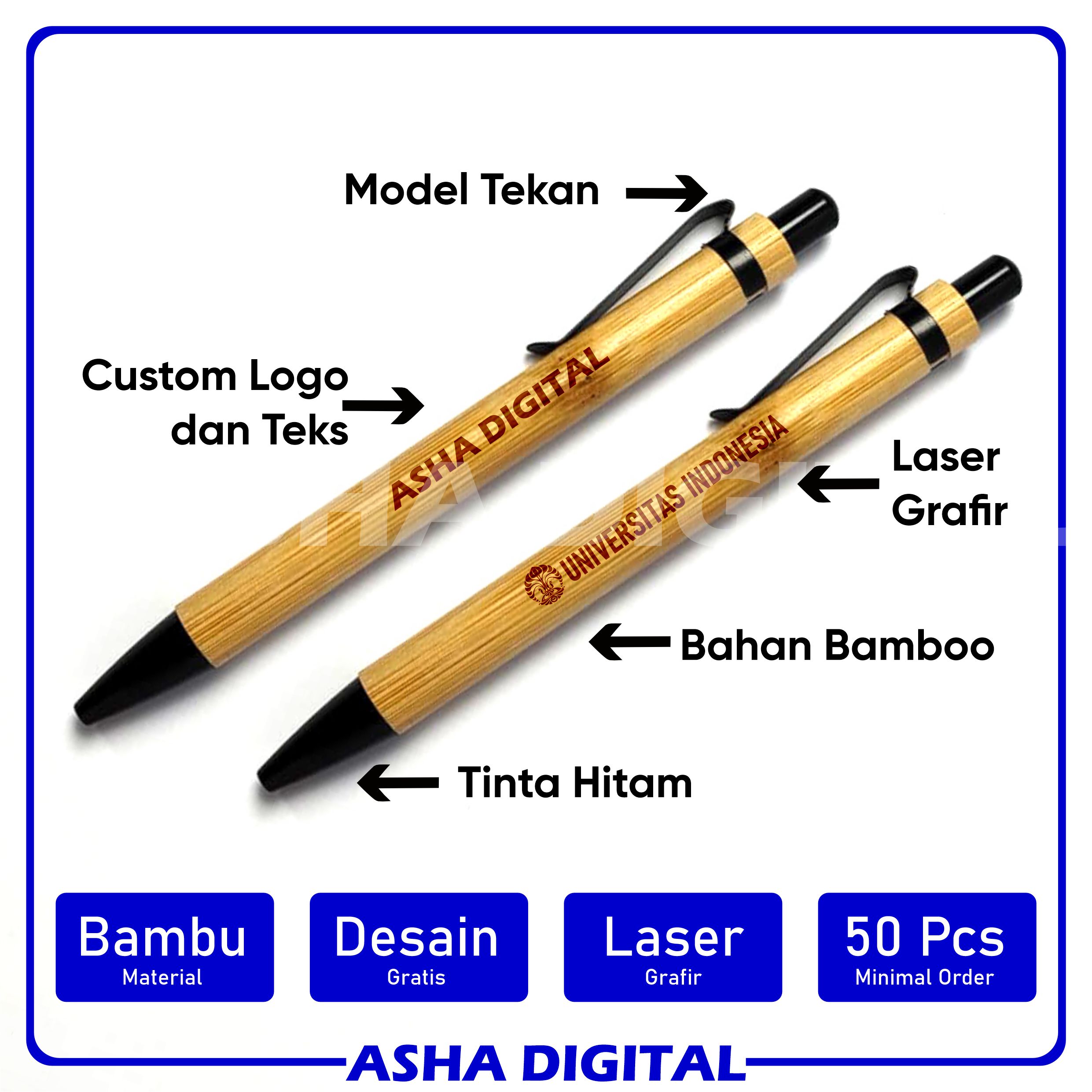 Pulpen Custom Grafir Bambu 02