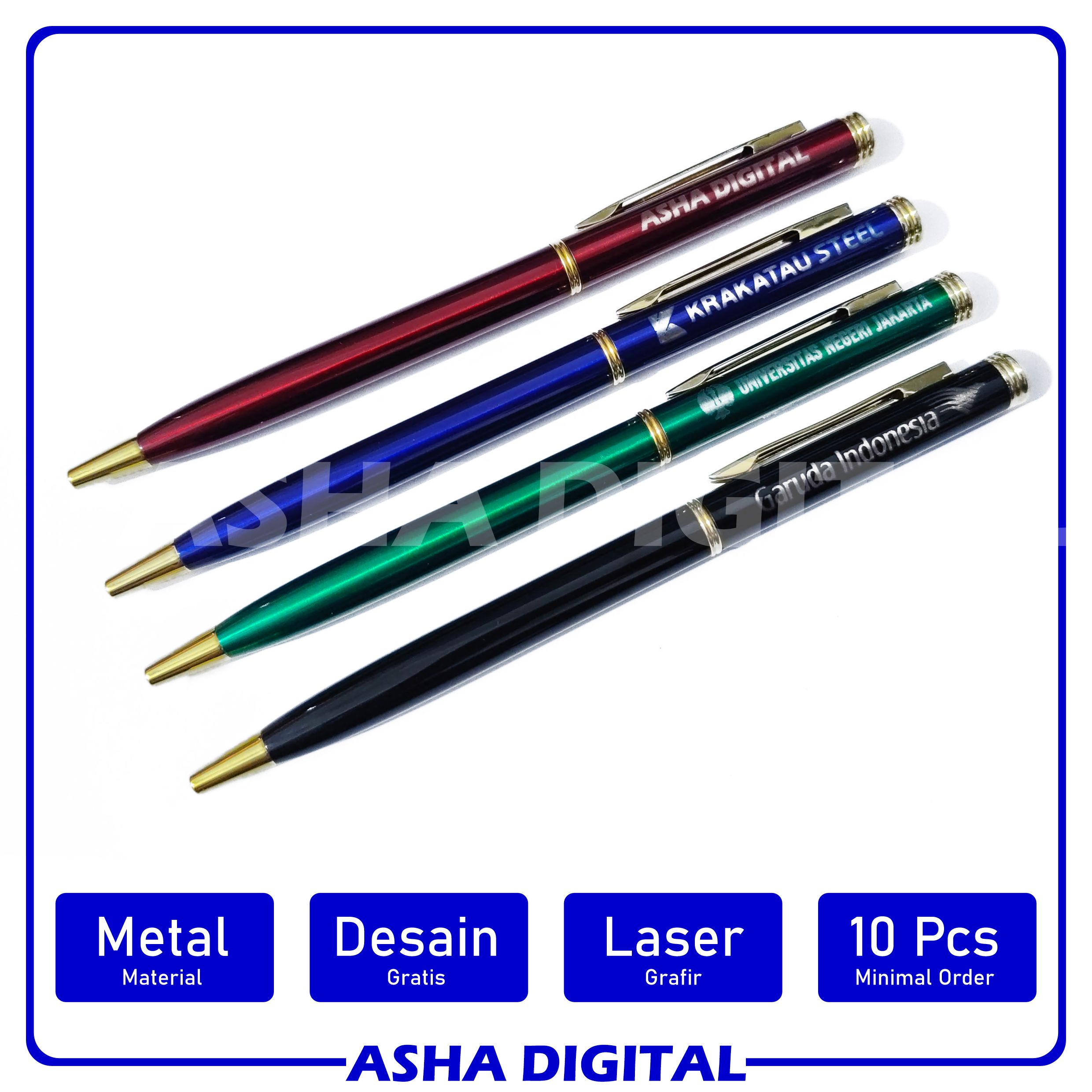 Pulpen Custom Grafir Metal 02 Gold Clip